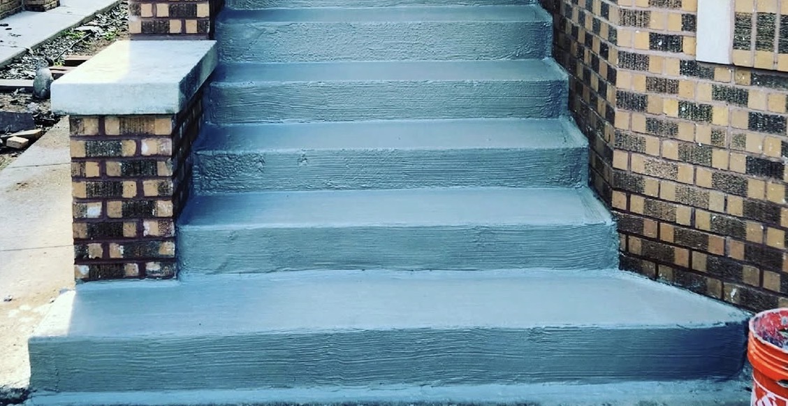 Fully restored concrete steps after GB Masonry work